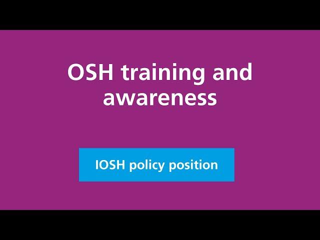 OSH training and awareness