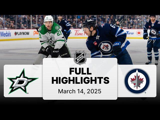 NHL Highlights | Stars vs. Jets | March 14, 2025