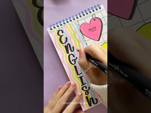 Simple and Stylish Front Page Design: English ️ #shorts #nhuandaocalligraphy #frontpage