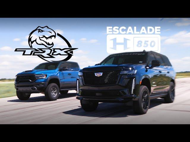 THE BETTER BEAST | 850 HP Escalade-V vs. Ram TRX Pickup Truck | H850 Cadillac Upgrade by Hennessey