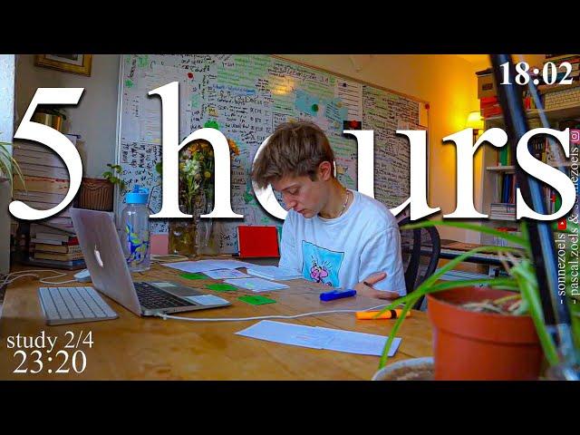 LIVE | 5-HOURS study with me ️ rain sounds & pomodoro timer 60 & 10