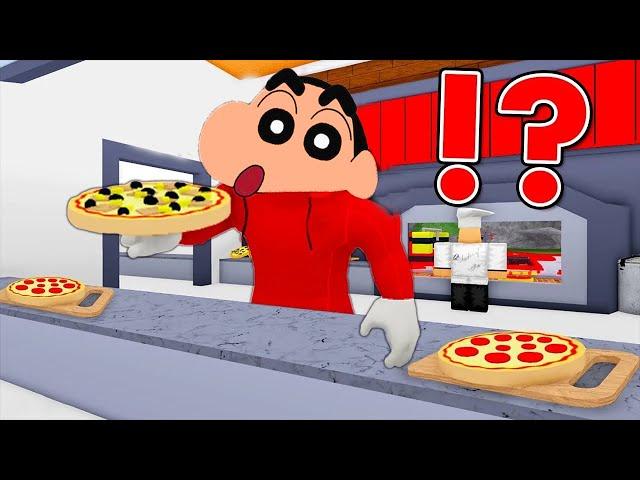 ROBLOX SHINCHAN Opened PIZZA SHOP in PIZZERIA ROBLOX with CHOP