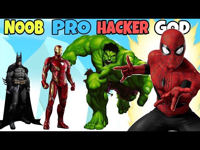 NOOB vs PRO vs HACKER vs GOD in Superhero Race