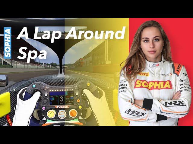 SOPHIA FLOERSCH - A lap in Spa-Francorchamps | Track guide | SIM - real life | AssettoCorsa | FIA F3