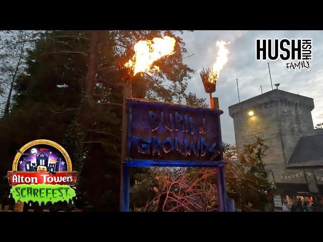 Burial Grounds Full Walkthrough 4K | Alton Towers FREE Scare Zone