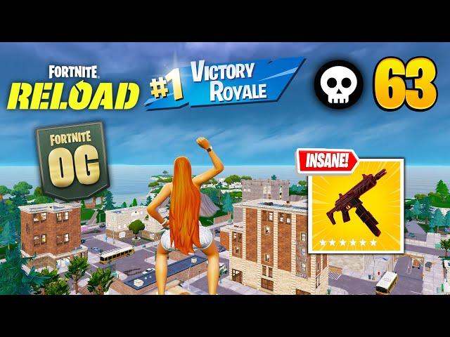 63 Elimination Solo Vs Squads Reload "Zero Build" Gameplay Wins (Fortnite RELOAD chapter 2)