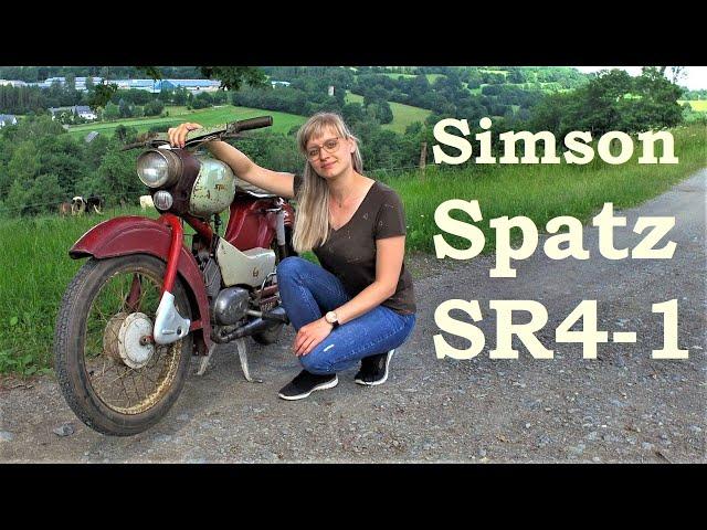 Simson Spatz SR4-1 Bj 1967 Original DDR Patina Probefahrt Vorstellung Sound Oldtimer Blondie