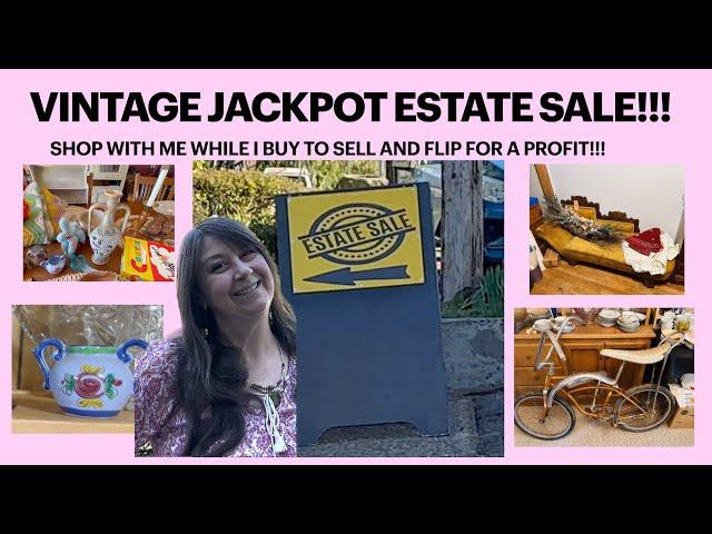 I hit a vintage jackpot at this estate sale!! Shop with me to buy and flip for a profit!