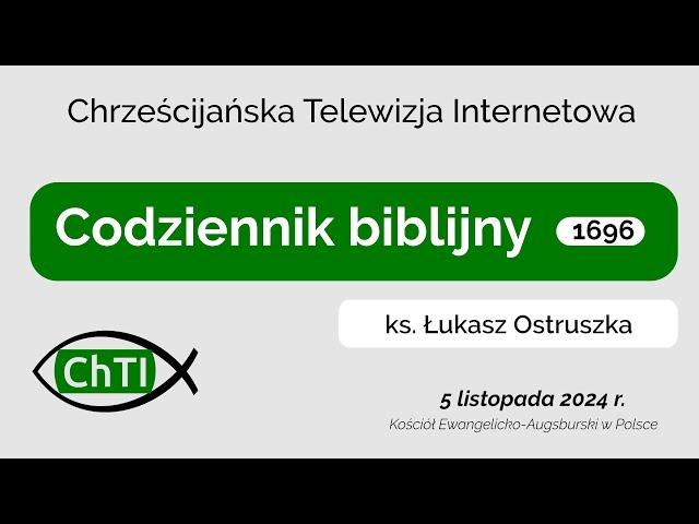 Codziennik biblijny, Słowo na dzień 5 listopada 2024 r.