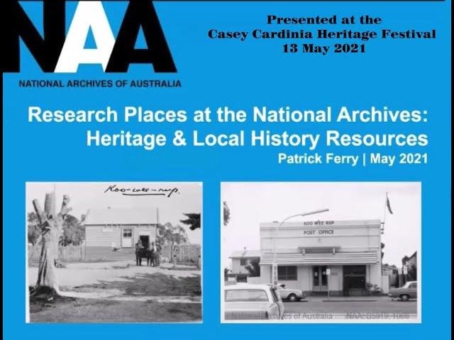 Research places at the National Archive - Patrick Ferry