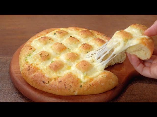 [SUB] How to make cheese garlic bread :: fluffy and chewy :: garlic sauce recipe