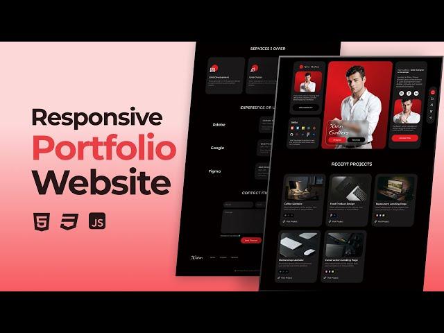 Responsive Portfolio Website Using HTML CSS And JavaScript