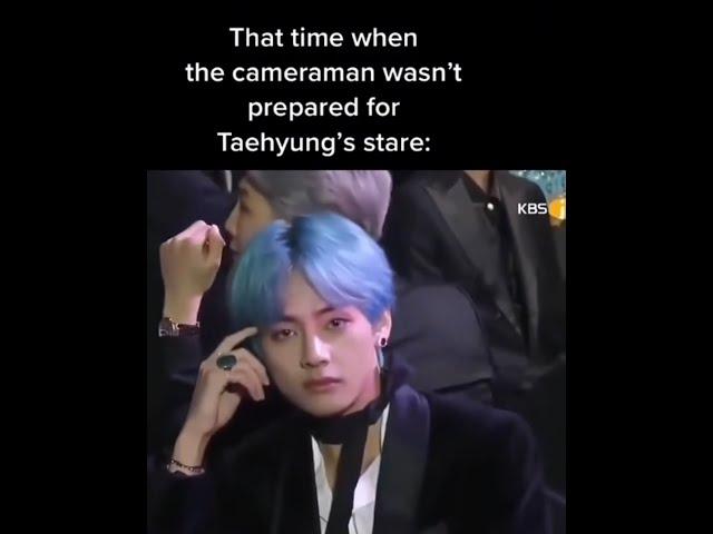 That time when the cameraman wasn't prepared for Taehyung's stare