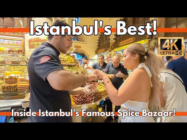 Explore Eminönü Market Istanbul 2024: 4K Walking Tour in Turkey's Bustling Bazaar