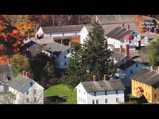 Canterbury Shaker Village, New Hampshire from Above - in High definition (HD)