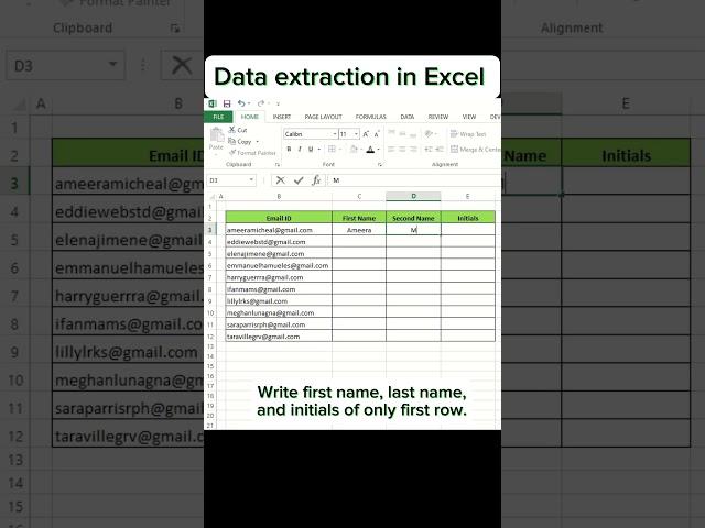 Excel Hacks: Extracting Data Made Easy  #dataextraction #excel