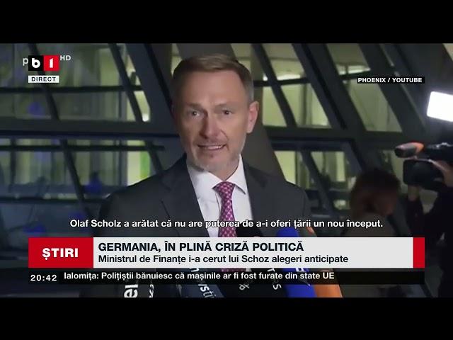 GERMANIA, ÎN PLINĂ CRIZĂ POLITICĂ. Știri B1TV_7 nov. 2024