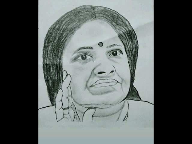 Mom SketchLet's begin with Mani's Art#viral #youtubeshorts #art #shorts #Let'sbeginwithMani'sArt
