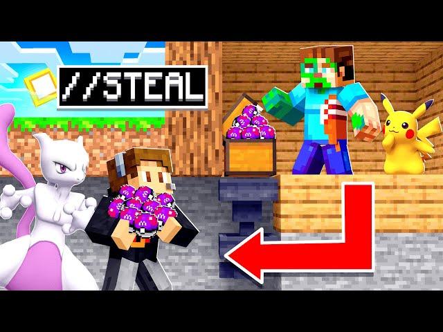 CHEATING With //STEAL In MINECRAFT POKEMON!