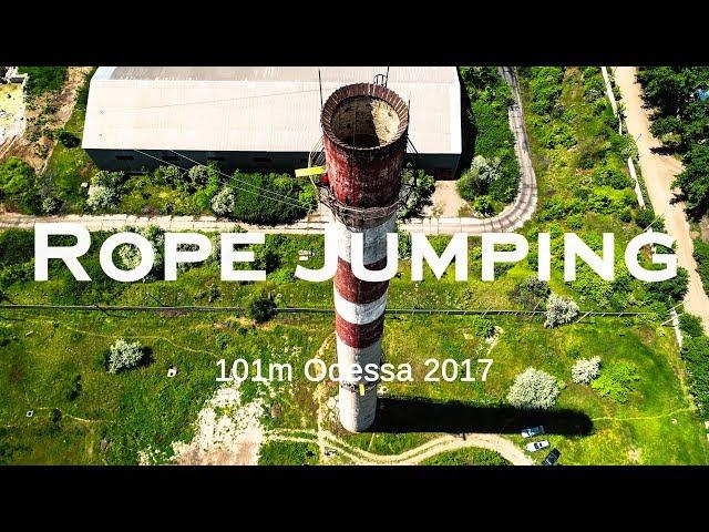 Rope Jumping 101 m Odessa 4K extreme AeroOdessa.ua