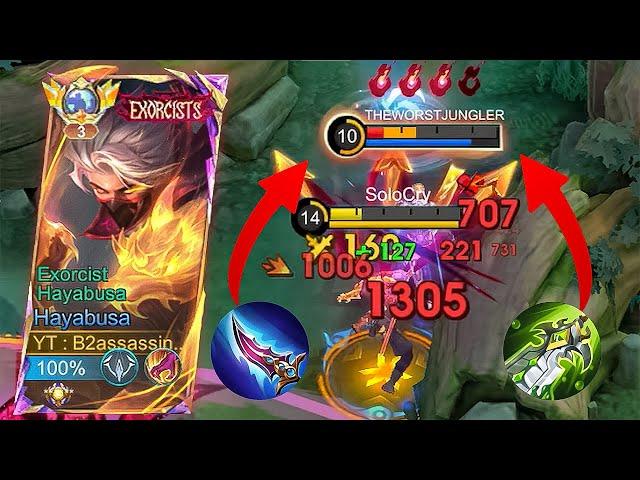 WTF DAMAGE!! GLOBAL HAYABUSA BUILD FULL DAMAGE -Mobile Legends