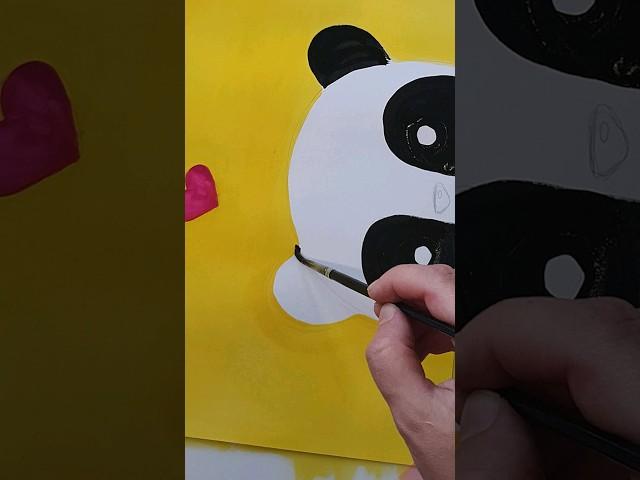 Panda lindo - Pintura al gouache