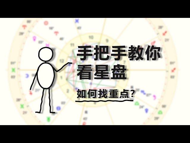 手把手教你看懂自己的星盘，只需四步，快速找重点｜占星二三事001