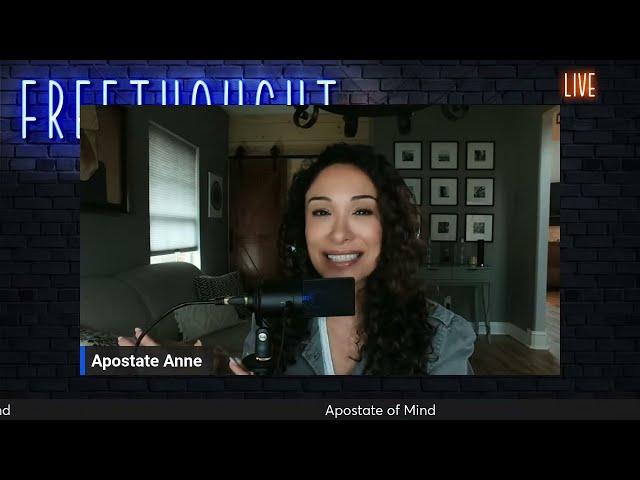 Apostate Anne is on Freethought Hour! She's had an unusual journey, came to religion late ...