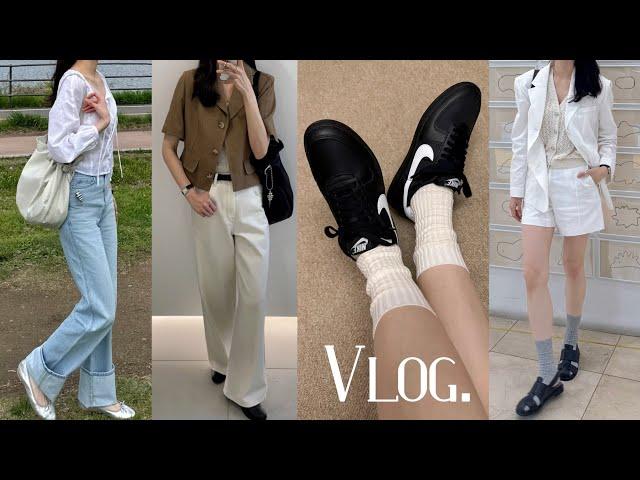 Vlog | 직장인 브이로그 | 데일리룩 | 루에브르 여름 신상 | 나이키 필드 제네럴 | 한강 차크닉 | 코끼리베이글 | 출근룩 /simple.B