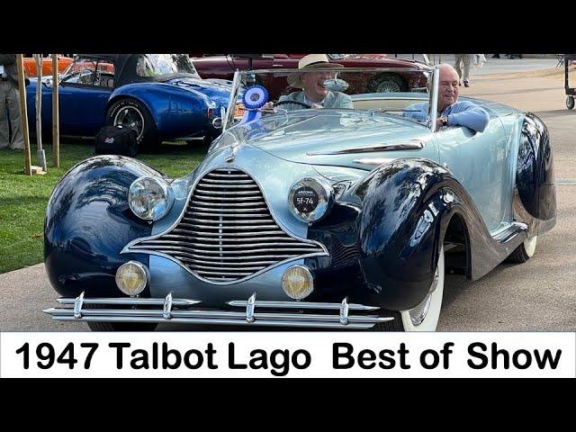 Best of Show 2023 WINNER 1947 Talbot Lago T26 Record Cabriolet at the AZ Concours in Scottsdale.