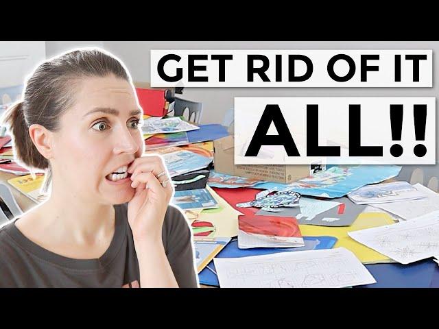 EXTREME Kids Paper Declutter | How We Manage Kids Artwork & Papers as a Minimalist Family