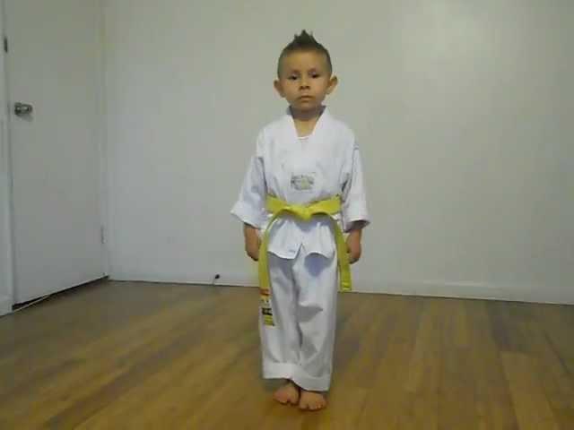 Taegeuk 1/ Taegeuk IL Jang/ yellow belt poomsae/ 5yr old