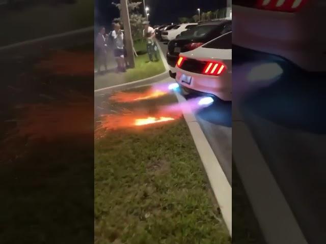 Loud Ford Mustang GT  (HUGE FLAMES!!)