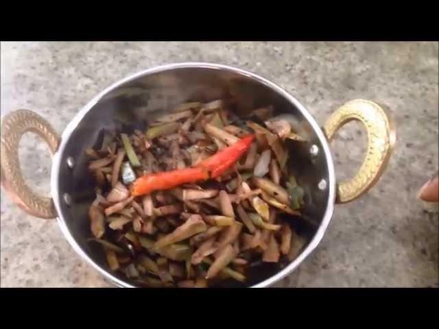 Sunnylanka: Allu Kesel Pothu - Green Plantain Skin Stir-fried