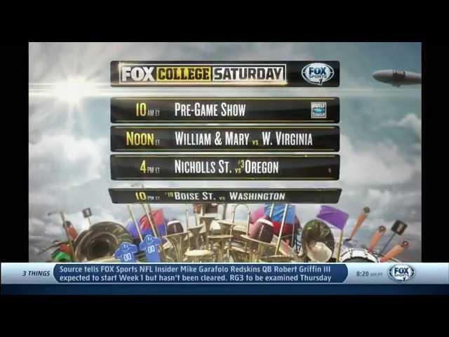 FOX COLLEGE SATURDAY on FOX Sports 1 Kickoff