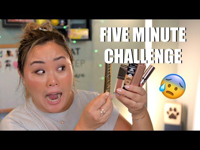 FIVE MINUTE MAKEUP CHALLENGE! | EatSleepMascara