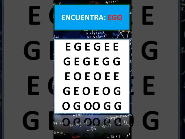 Word Search - Find - EGO #learn #formativeintelligence #skills #math #quiz