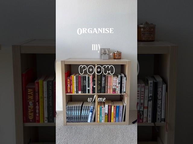 Organise my bookshelf + art room with me!! #roomdecor #room #bookshelf #organization #roommakeover