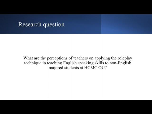 What are teachers’ perceptions of applying role-play technique in teaching English speaking skills?