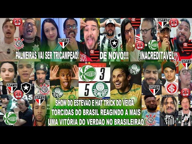 TORCIDAS DO BRASIL AO JUVENTUDE 3X5 PALMEIRAS COM HAT TRICK DO VEIGA E SHOW DO ESTEVAO - TRICAMPEAO?