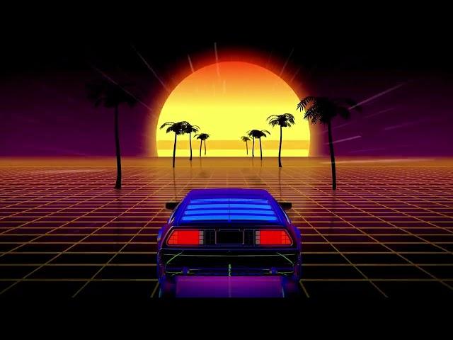 80s Retro Futuristic Landscape Screensaver 4K