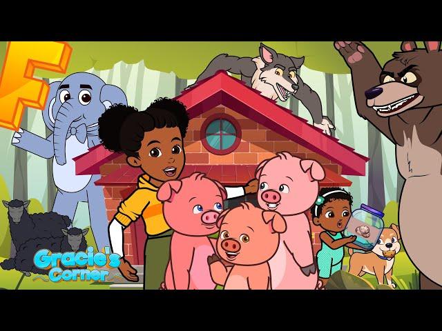 The Three Little Pigs + More Fun Nursery Rhymes and Kids Song | Gracie’s Corner Compilation