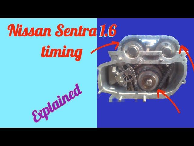 Nissan Sentra 1.6  timing chain marks