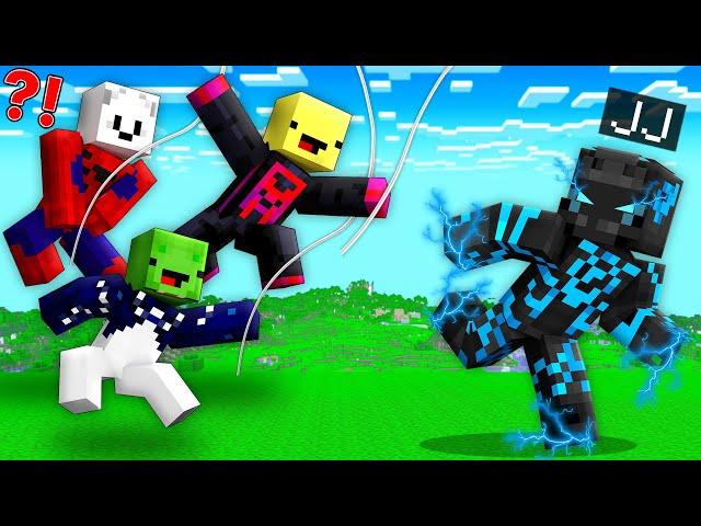 ZOOM Speedrunner vs ALL SPIDER-MAN Hunters : JJ vs Mikey, Banana Kid  in Minecraft Maizen!