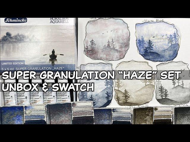 Schmincke Super Granulating HAZE Watercolor Set from Jacksons - Unbox and Swatch to Music