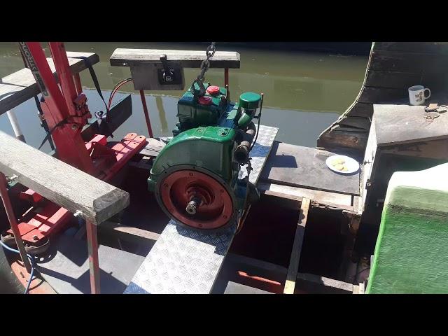 How to remove and install a Lister SR2 Marine engine into a Narrow boat part 2.