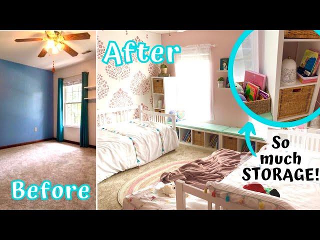 Shared Kids Room Makeover with Ikea Hacks and IKEA Storage Ideas! Kids Room Decorating Ideas in 2021