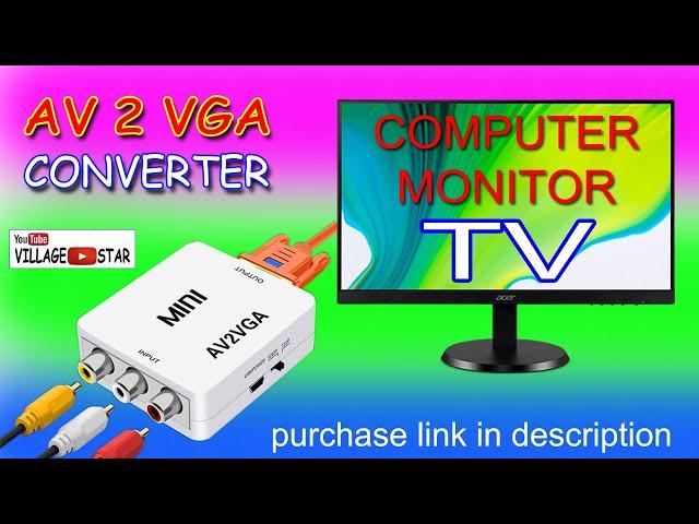 AV to VGA Converter | RCA to VGA | Converting AV Video Signal to VGA @GalaxyLightCenter