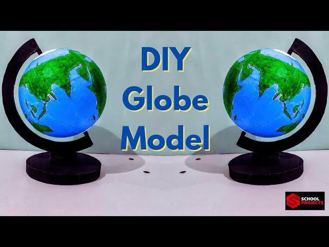 How To Make A Globe Model For School Project / DIY Globe Model For School Exhibition