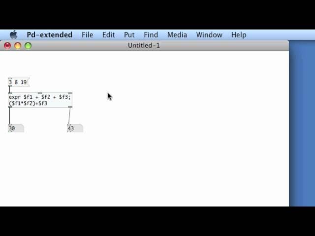 PURE DATA: 10 The Expression Object [expr ]